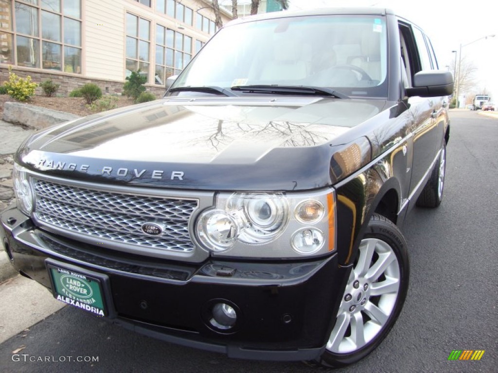 2007 Range Rover Supercharged - Java Black Pearl / Ivory/Black photo #3