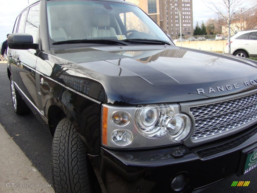 2007 Range Rover Supercharged - Java Black Pearl / Ivory/Black photo #12