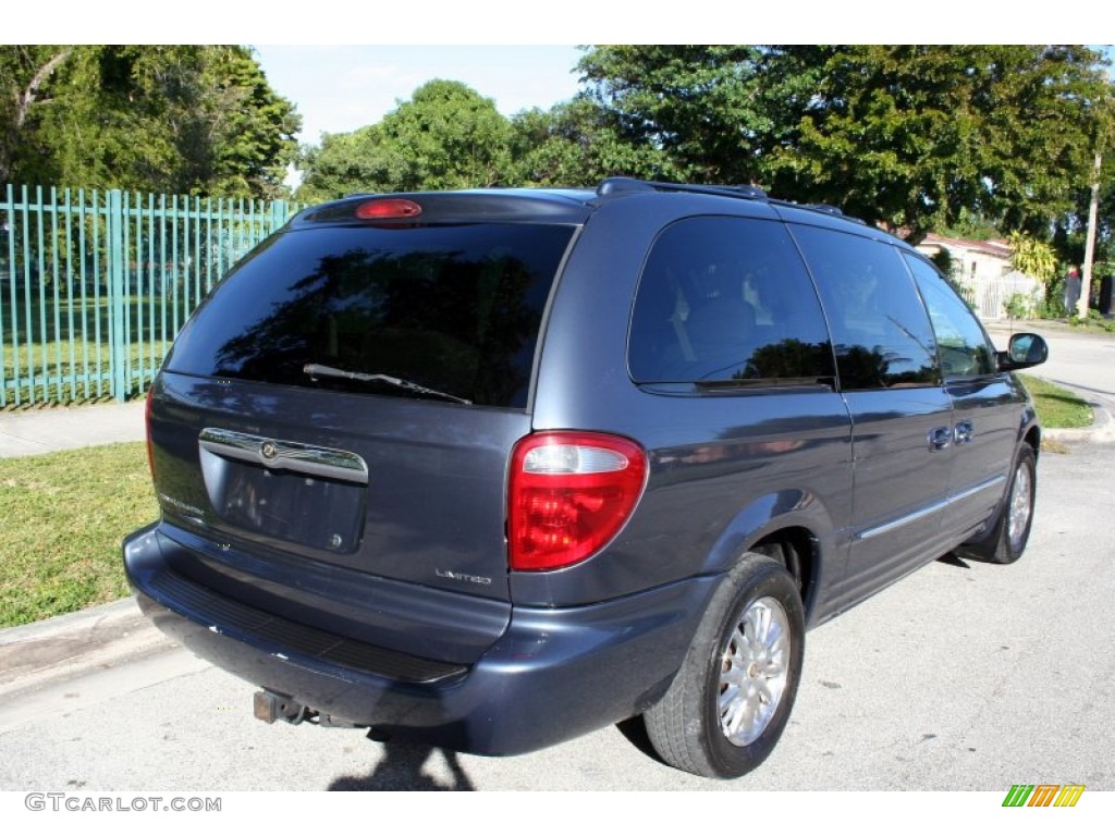 2001 Town & Country Limited AWD - Steel Blue Pearl / Taupe photo #9