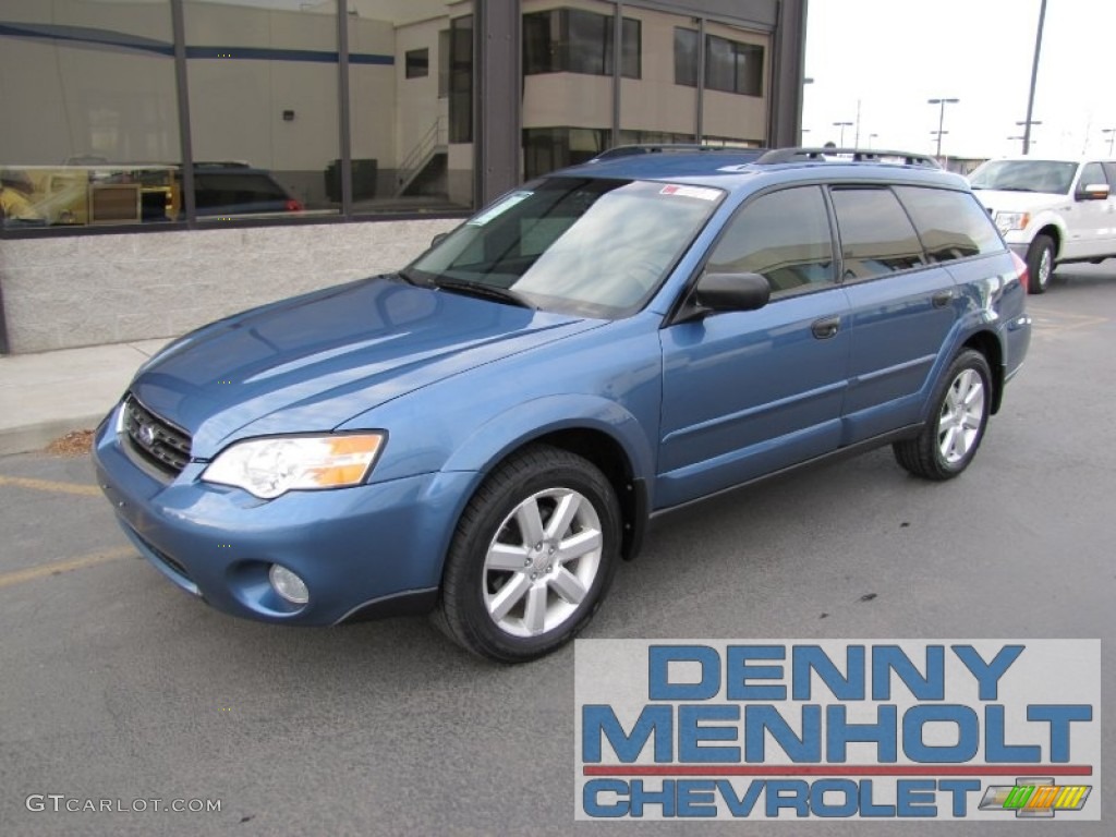 2007 Outback 2.5i Wagon - Newport Blue Pearl / Warm Ivory Tweed photo #1