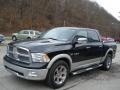 2010 Brilliant Black Crystal Pearl Dodge Ram 1500 Laramie Crew Cab 4x4  photo #3