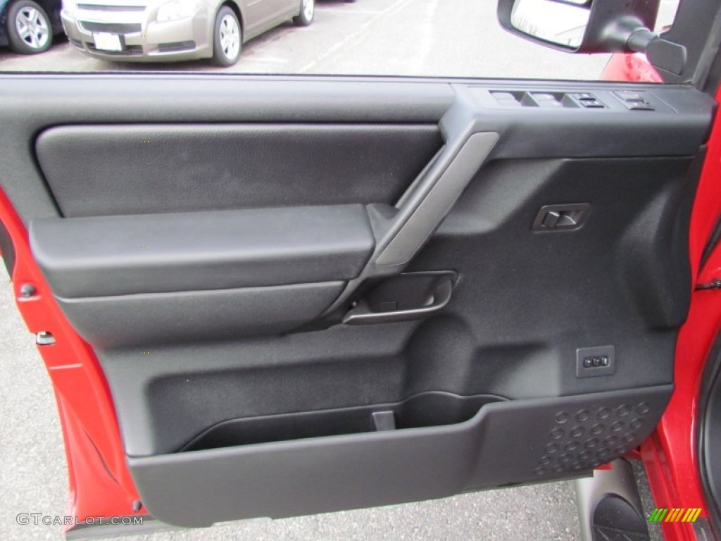 2008 Nissan Titan LE Crew Cab 4x4 Charcoal Door Panel Photo #57485767