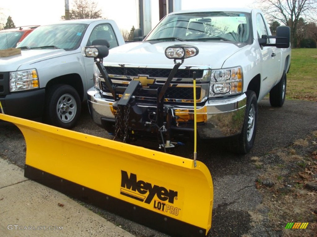 2012 Silverado 2500HD LS Regular Cab 4x4 Plow Truck - Summit White / Dark Titanium photo #1