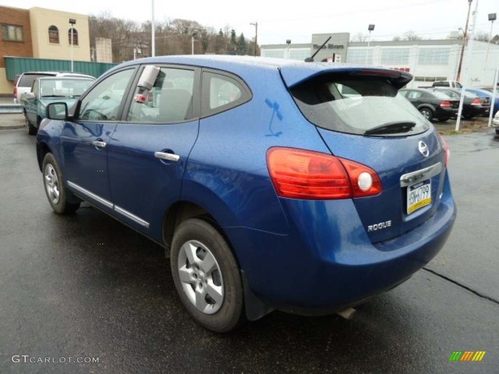 2011 Rogue S AWD - Indigo Blue Metallic / Black photo #2
