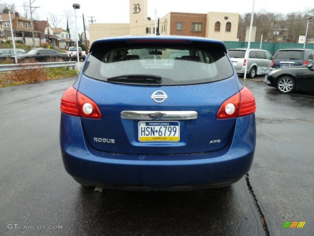 2011 Rogue S AWD - Indigo Blue Metallic / Black photo #3