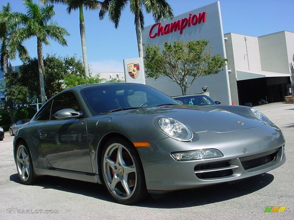 2006 911 Carrera S Coupe - Seal Grey Metallic / Black photo #1