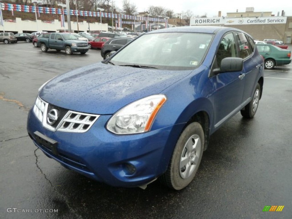 2011 Rogue S AWD - Indigo Blue Metallic / Black photo #8