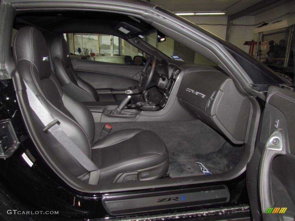Ebony Black Interior 2010 Chevrolet Corvette ZR1 Photo #57489465