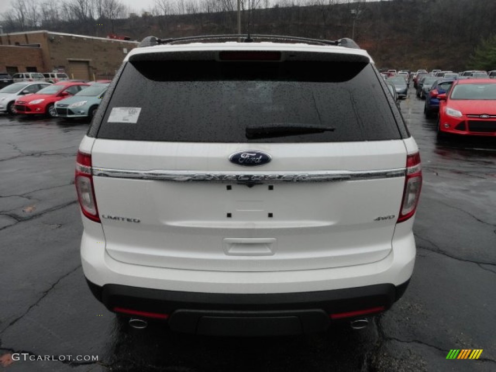 2012 Explorer Limited 4WD - White Platinum Tri-Coat / Charcoal Black/Pecan photo #3