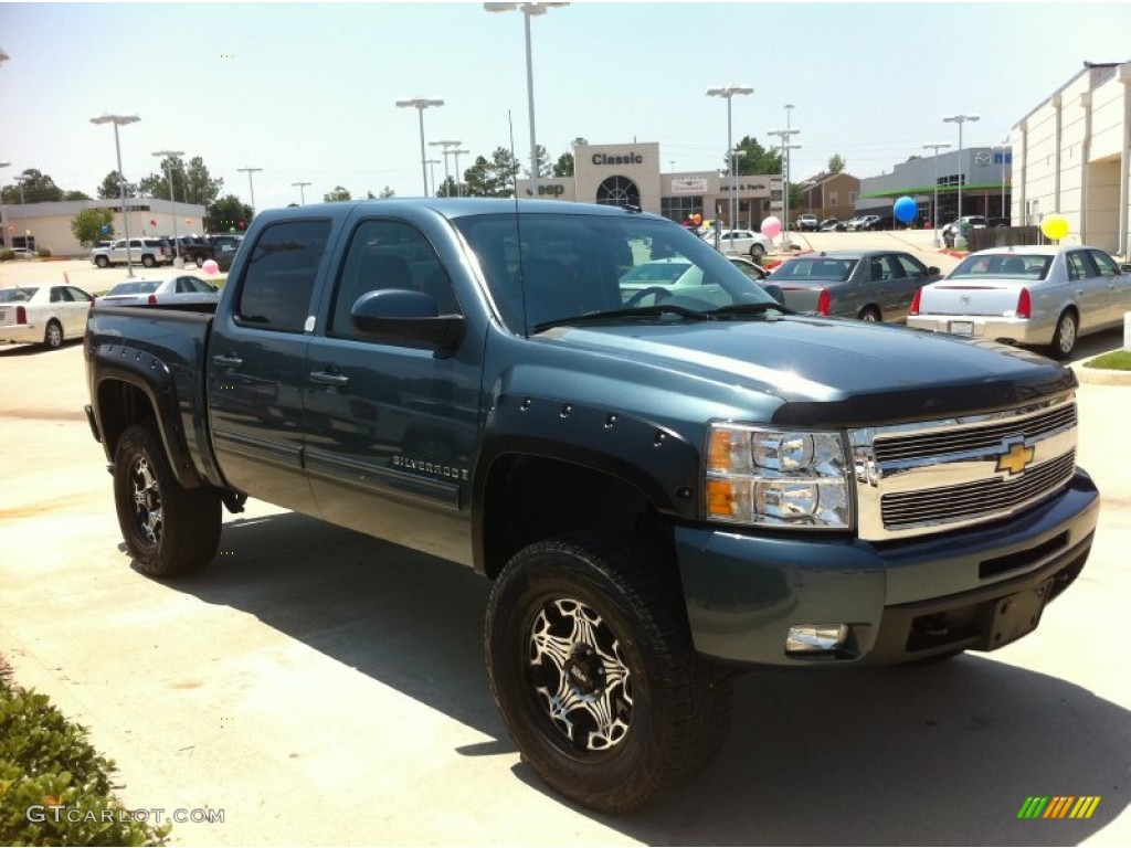 Blue Granite Metallic 2009 Chevrolet Silverado 1500 LTZ Crew Cab 4x4 Exterior Photo #57492298