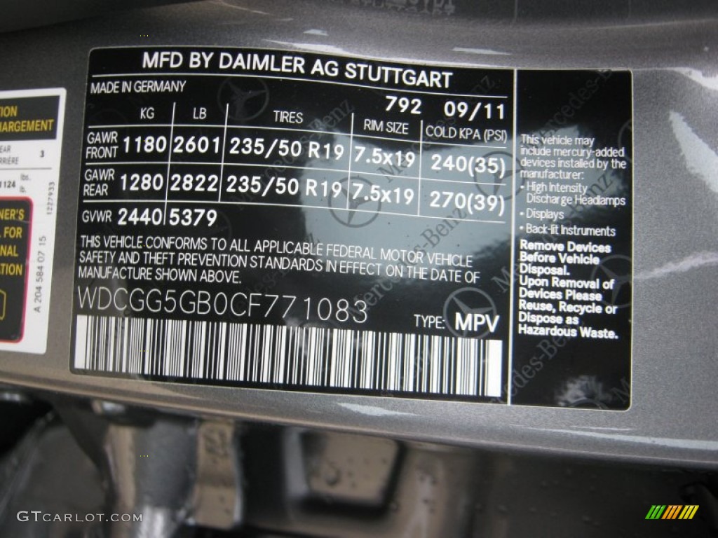 Mercedes color 792