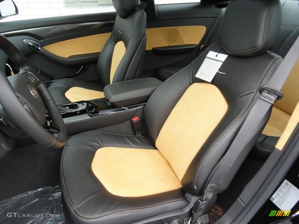 Ebony/Saffron Interior 2012 Cadillac CTS -V Coupe Photo #57493543
