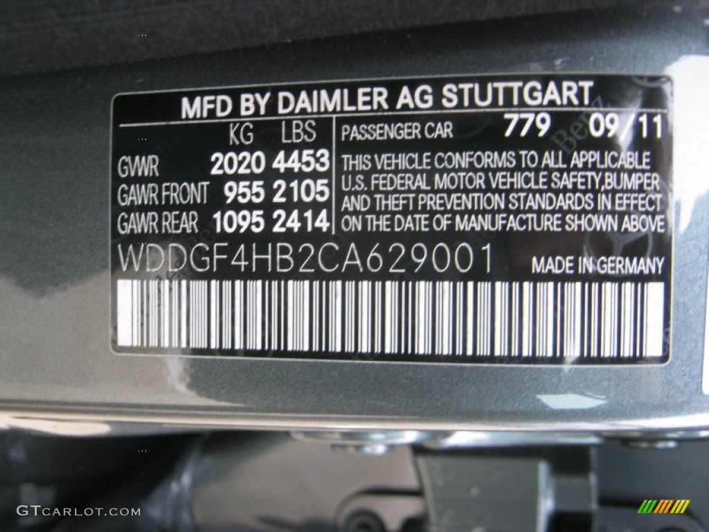 2012 C Color Code 779 for Sapphire Grey Metallic Photo #57493594