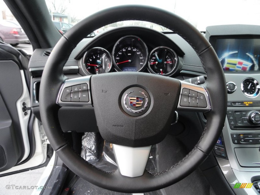 2012 CTS Coupe - White Diamond Tricoat / Ebony/Ebony photo #12