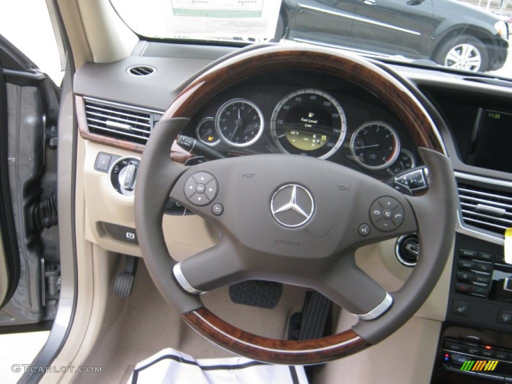 2012 E 350 BlueTEC Sedan - Palladium Silver Metallic / Almond/Mocha photo #10