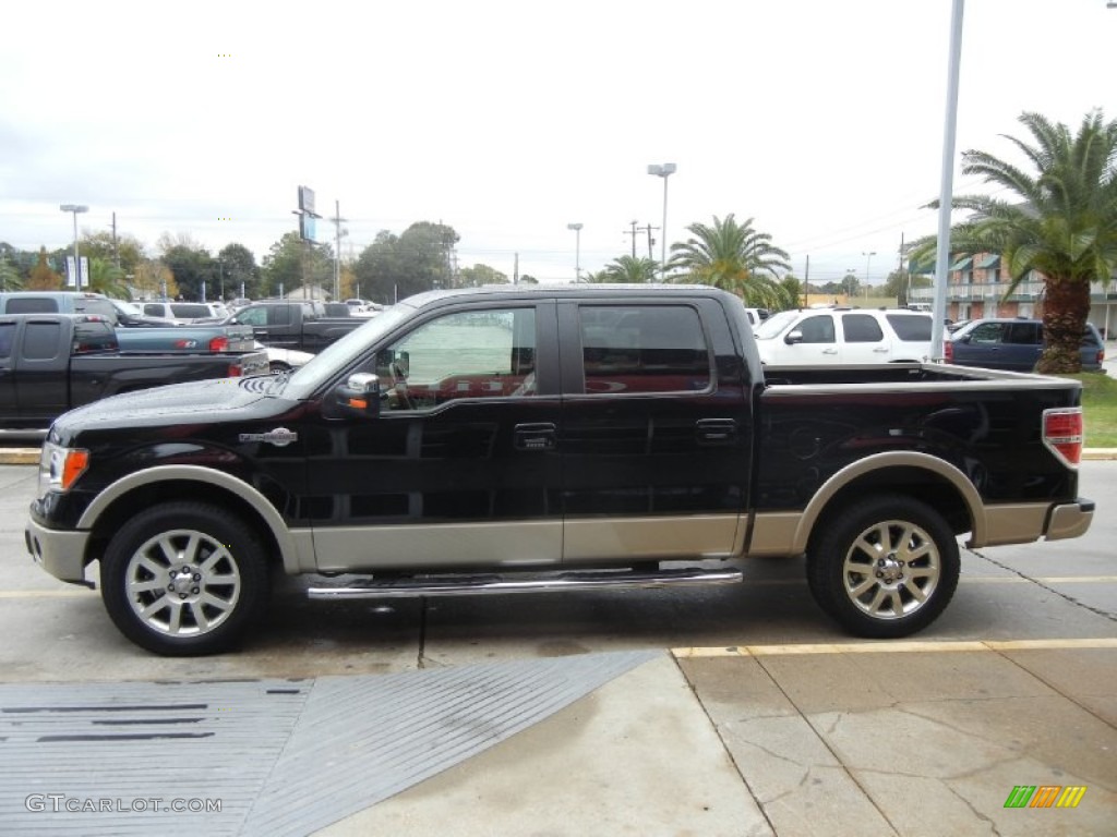 2010 F150 King Ranch SuperCrew - Tuxedo Black / Chapparal Leather photo #5