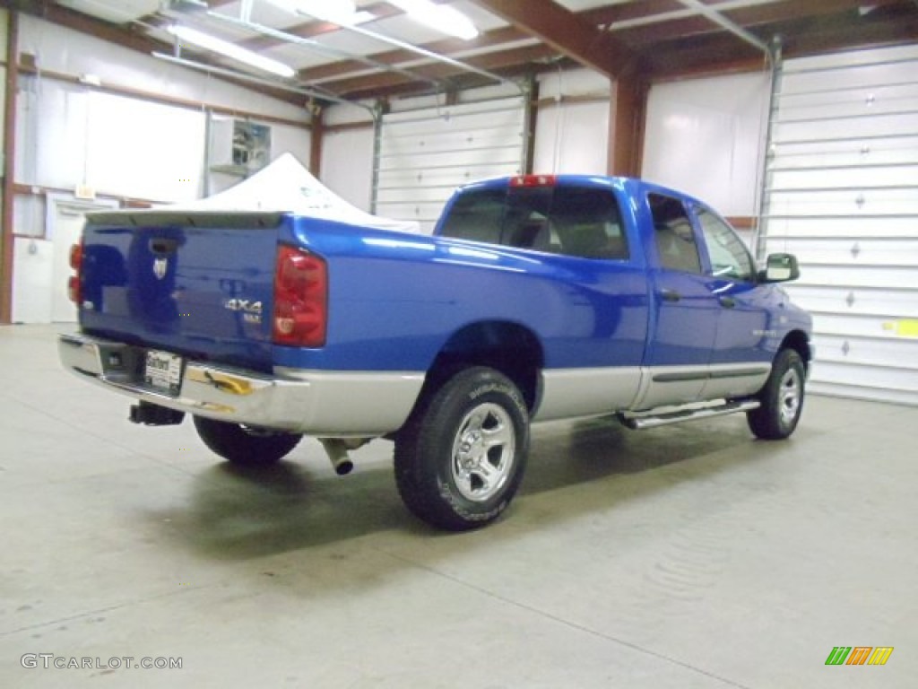 2007 Ram 1500 SLT Quad Cab 4x4 - Electric Blue Pearl / Medium Slate Gray photo #5