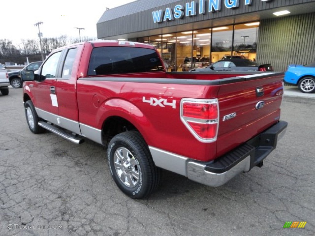 2012 F150 XLT SuperCab 4x4 - Red Candy Metallic / Steel Gray photo #2