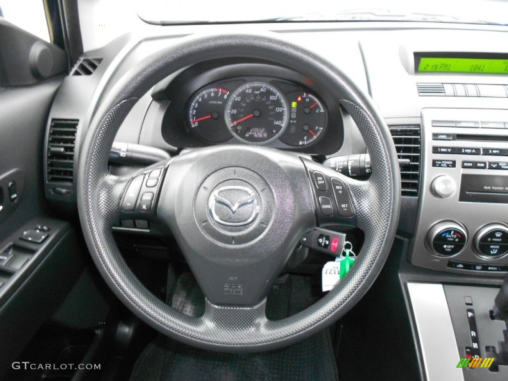 2010 Mazda MAZDA5 Sport Black Steering Wheel Photo #57500923