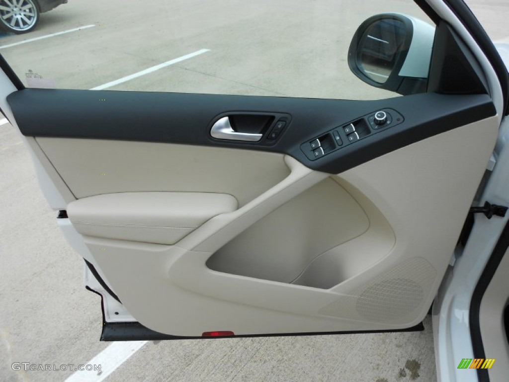 2012 Volkswagen Tiguan SE Beige Door Panel Photo #57502546