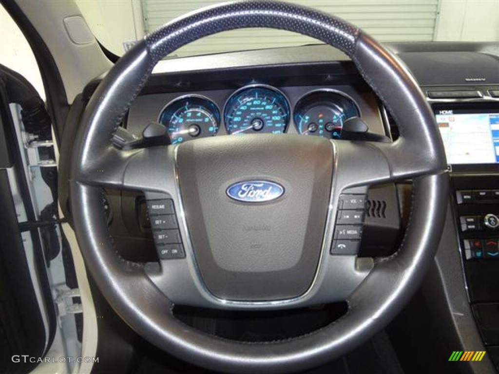 2010 Ford Taurus SHO AWD Charcoal Black Steering Wheel Photo #57502759