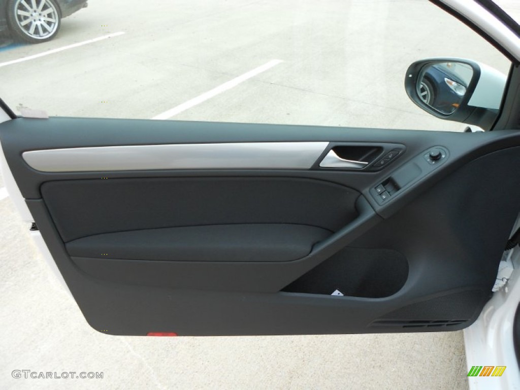 2012 Volkswagen Golf 2 Door TDI Titan Black Door Panel Photo #57502954