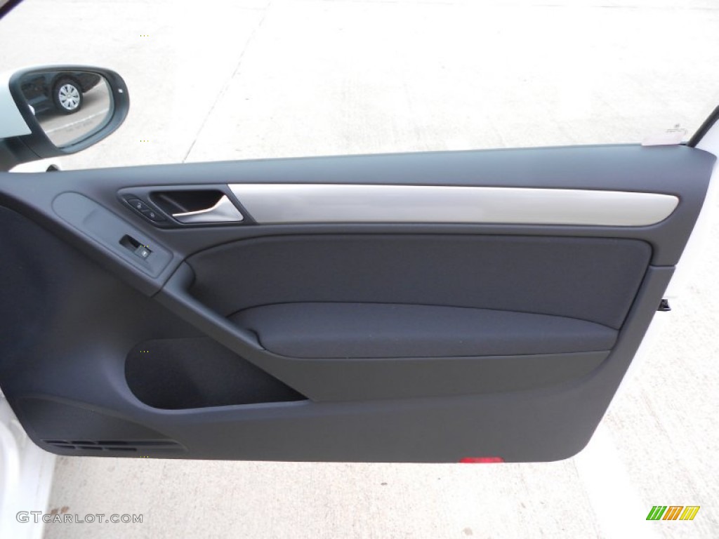 2012 Volkswagen Golf 2 Door TDI Titan Black Door Panel Photo #57502972