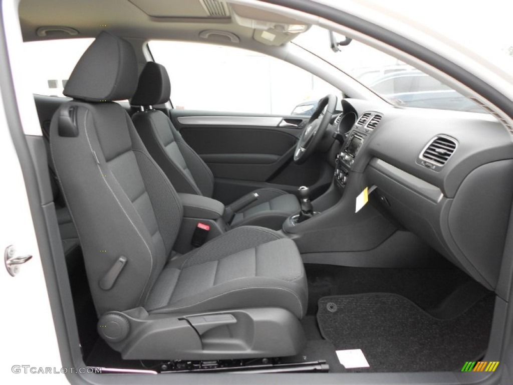 Titan Black Interior 2012 Volkswagen Golf 2 Door TDI Photo #57502980