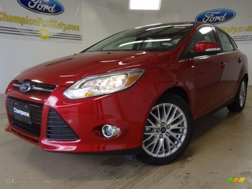 2012 Focus SEL Sedan - Red Candy Metallic / Stone photo #2