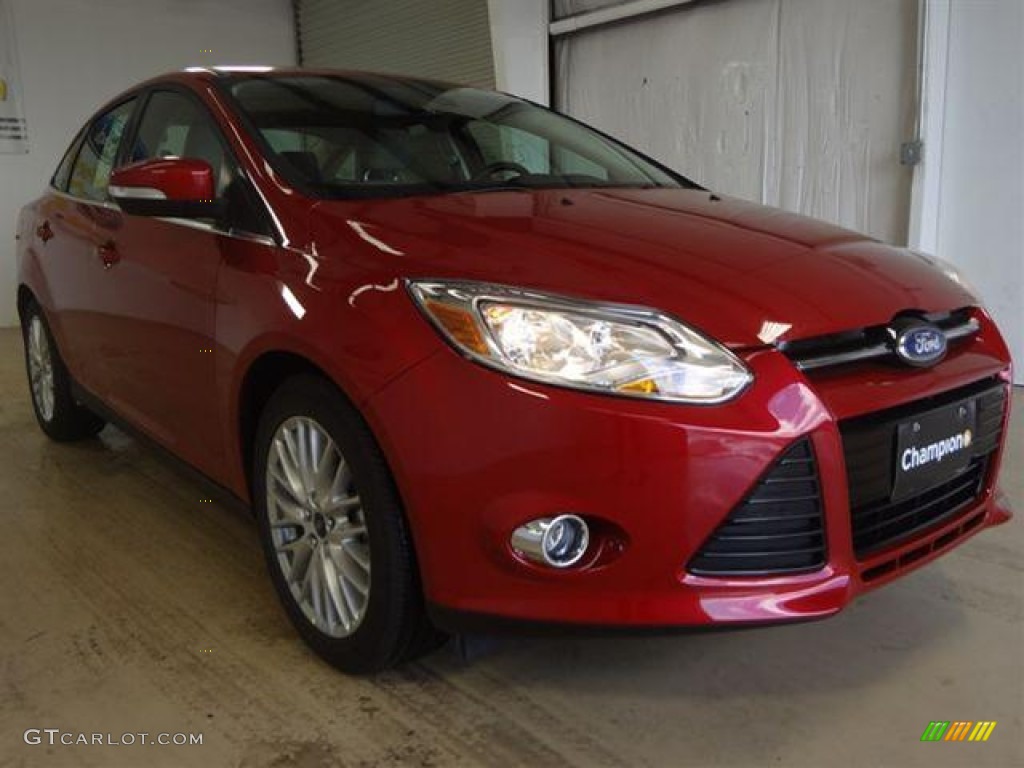 2012 Focus SEL Sedan - Red Candy Metallic / Stone photo #4