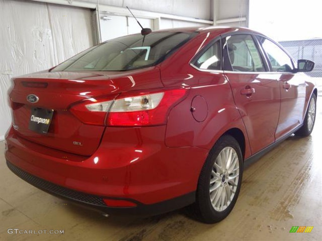 2012 Focus SEL Sedan - Red Candy Metallic / Stone photo #6