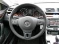 Black 2012 Volkswagen CC Lux Limited Steering Wheel