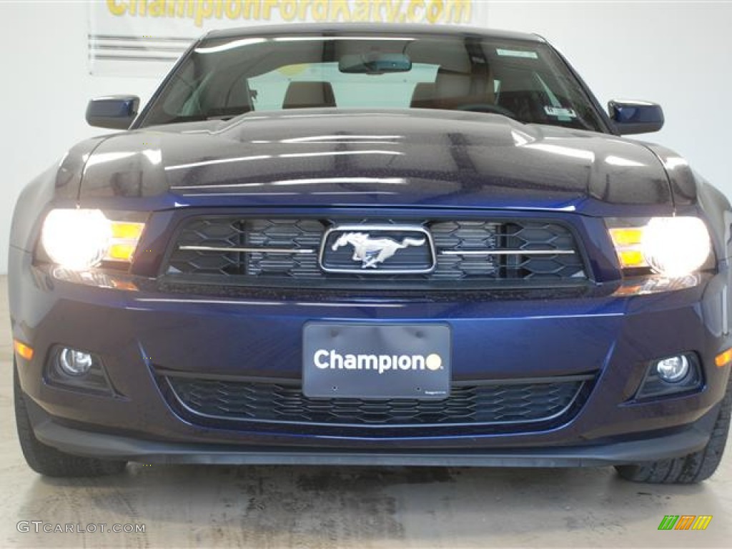 2012 Mustang V6 Premium Coupe - Kona Blue Metallic / Saddle photo #2