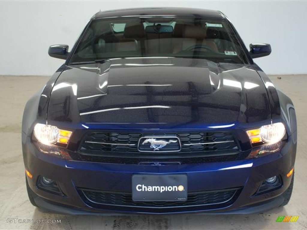 2012 Mustang V6 Premium Coupe - Kona Blue Metallic / Saddle photo #3