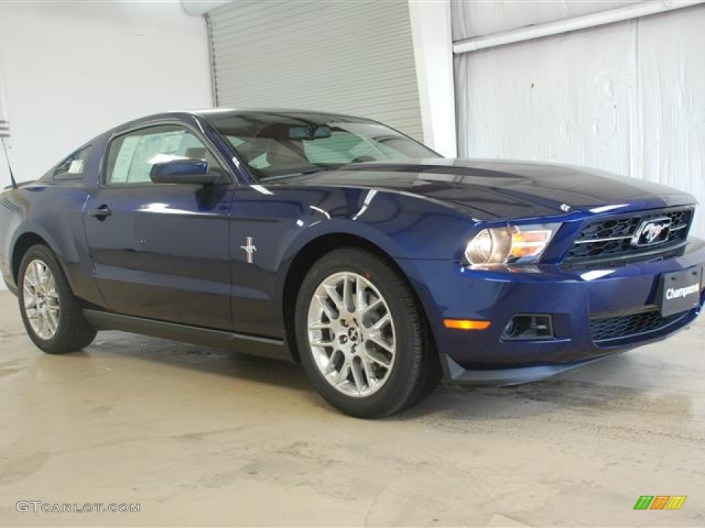 2012 Mustang V6 Premium Coupe - Kona Blue Metallic / Saddle photo #4