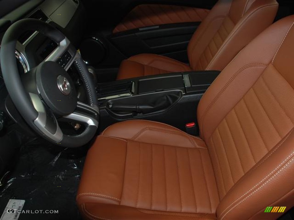 2012 Mustang V6 Premium Coupe - Kona Blue Metallic / Saddle photo #11