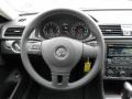 Titan Black 2012 Volkswagen Passat 2.5L S Steering Wheel