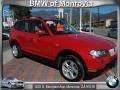 2008 Crimson Red BMW X3 3.0si  photo #1