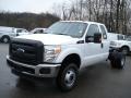 2012 Oxford White Ford F350 Super Duty XL SuperCab 4x4 Dually Chassis  photo #4