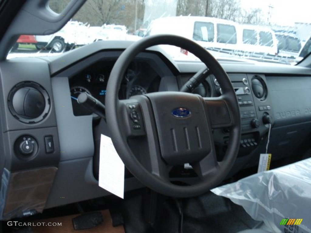 2012 F350 Super Duty XL SuperCab 4x4 Dually Chassis - Oxford White / Steel photo #10