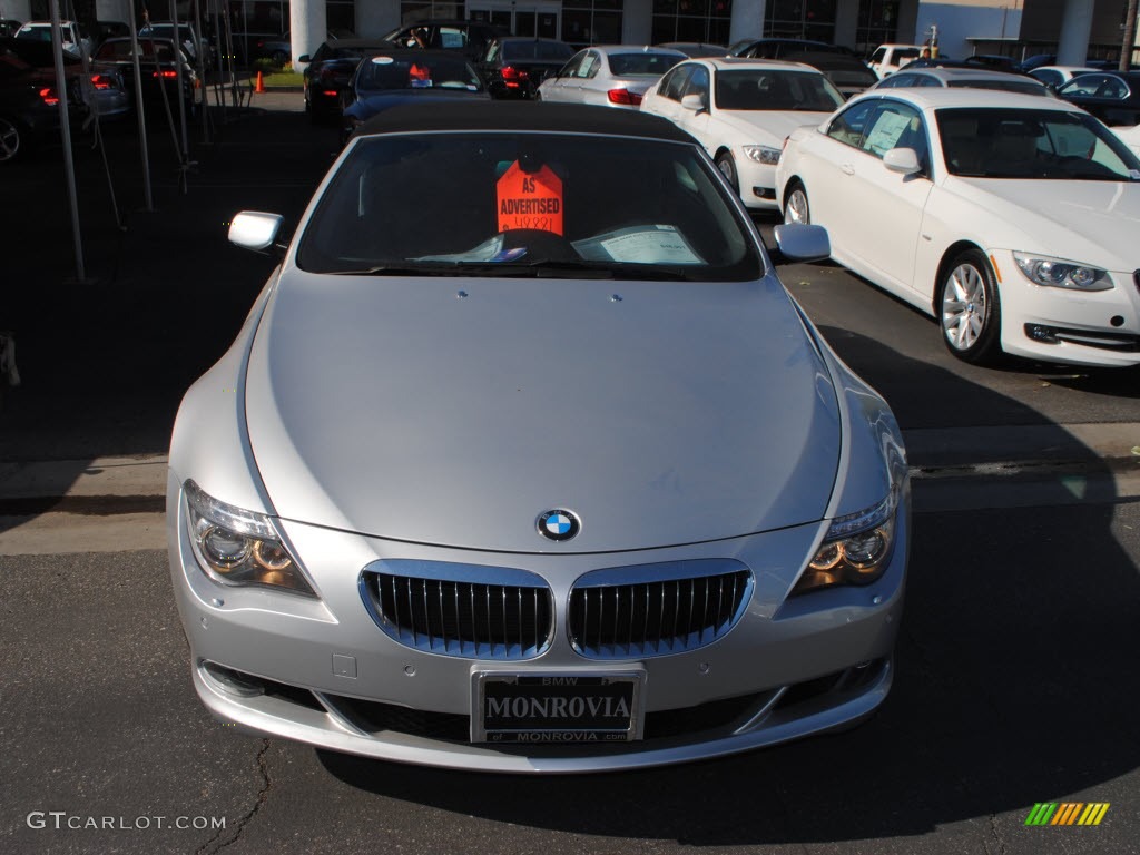 2008 6 Series 650i Convertible - Titanium Silver Metallic / Black photo #2