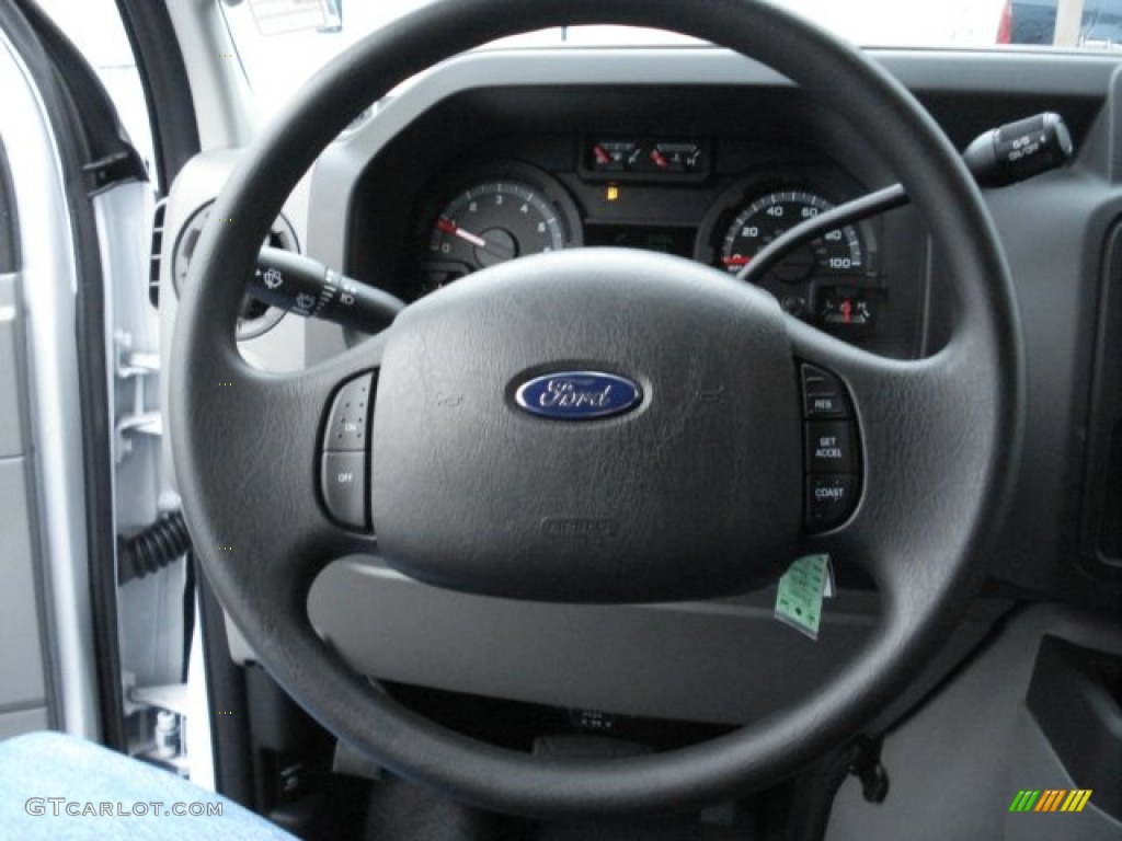 2012 Ford E Series Van E150 Cargo Medium Flint Steering Wheel Photo #57507361