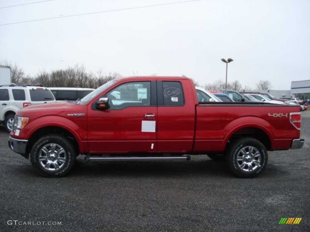 2011 F150 Lariat SuperCab 4x4 - Race Red / Black photo #5