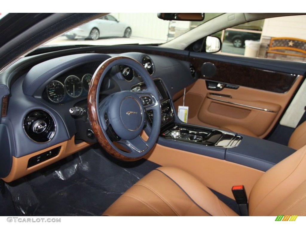 London Tan/Navy Interior 2012 Jaguar XJ XJL Portfolio Photo #57508324