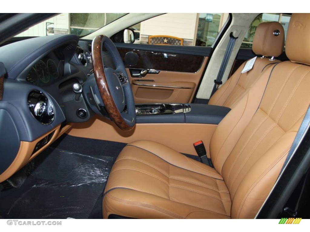 London Tan/Navy Interior 2012 Jaguar XJ XJL Portfolio Photo #57508333