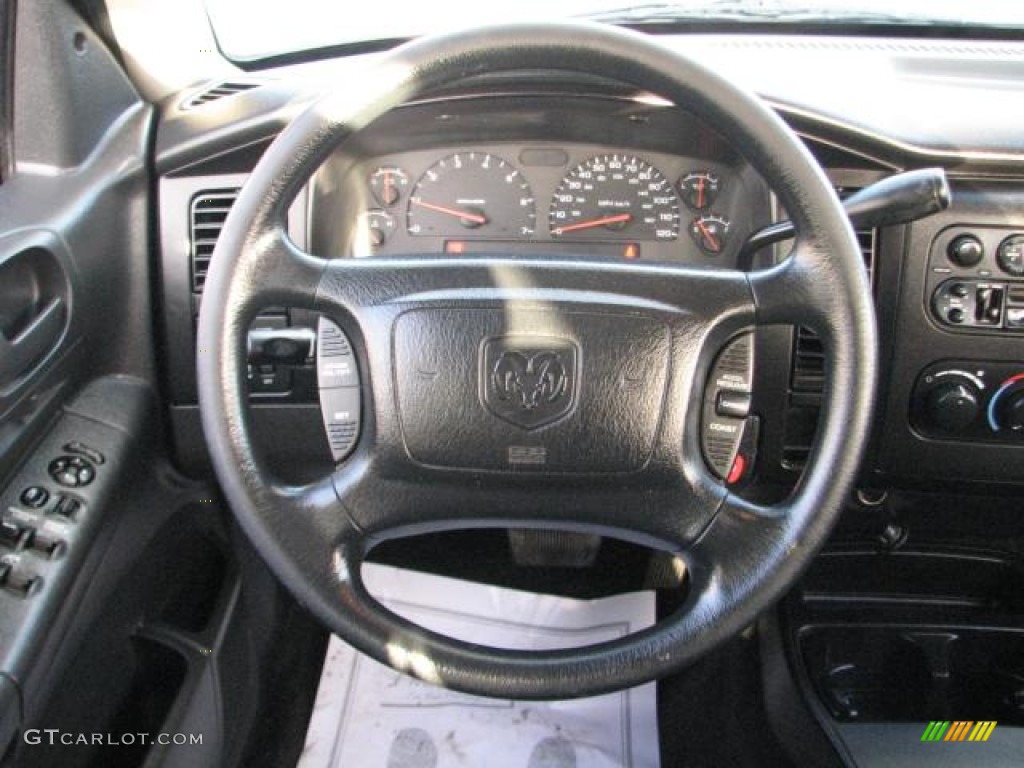 2002 Dodge Dakota Sport Quad Cab Dark Slate Gray Steering Wheel Photo #57508540
