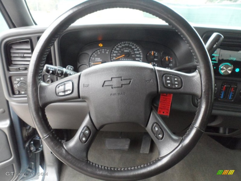 2006 Chevrolet Silverado 1500 LT Extended Cab Medium Gray Steering Wheel Photo #57510763