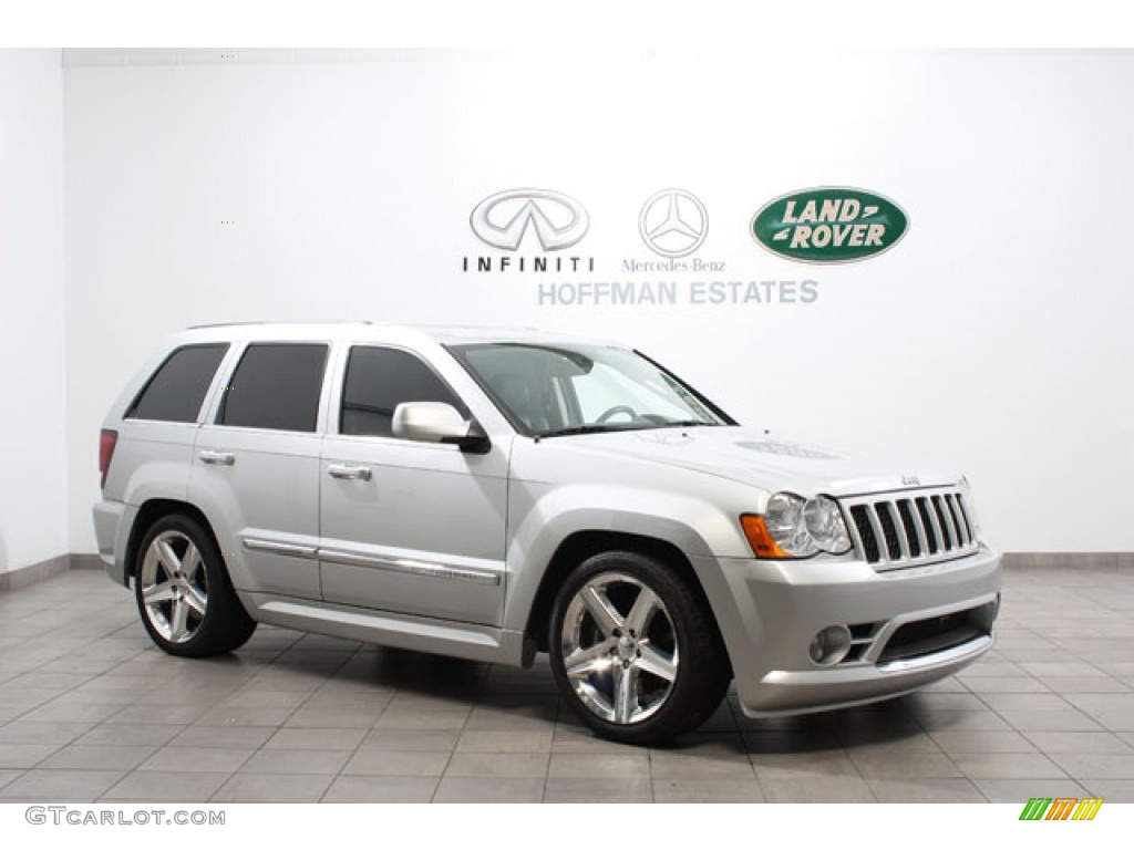 2008 Grand Cherokee SRT8 4x4 - Bright Silver Metallic / Dark Slate Gray photo #1