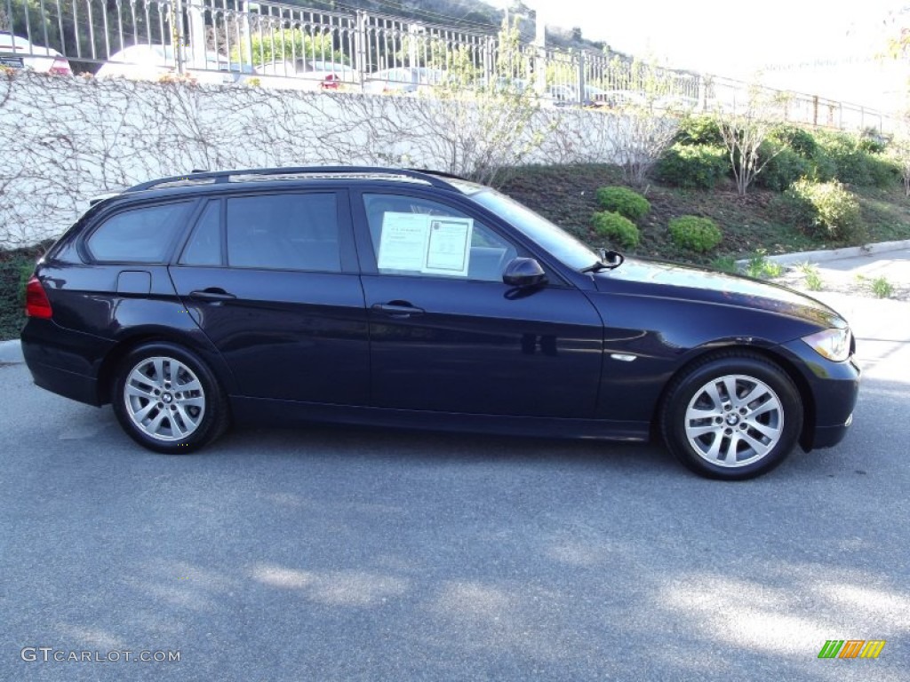 2007 3 Series 328i Wagon - Monaco Blue Metallic / Grey photo #2
