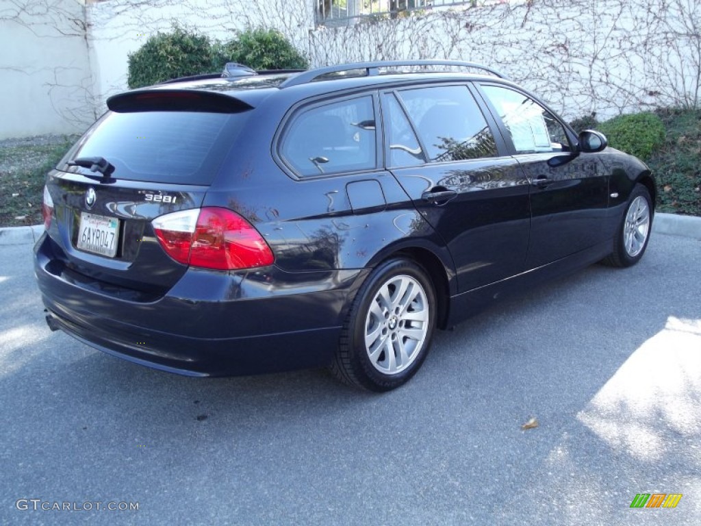 2007 3 Series 328i Wagon - Monaco Blue Metallic / Grey photo #3